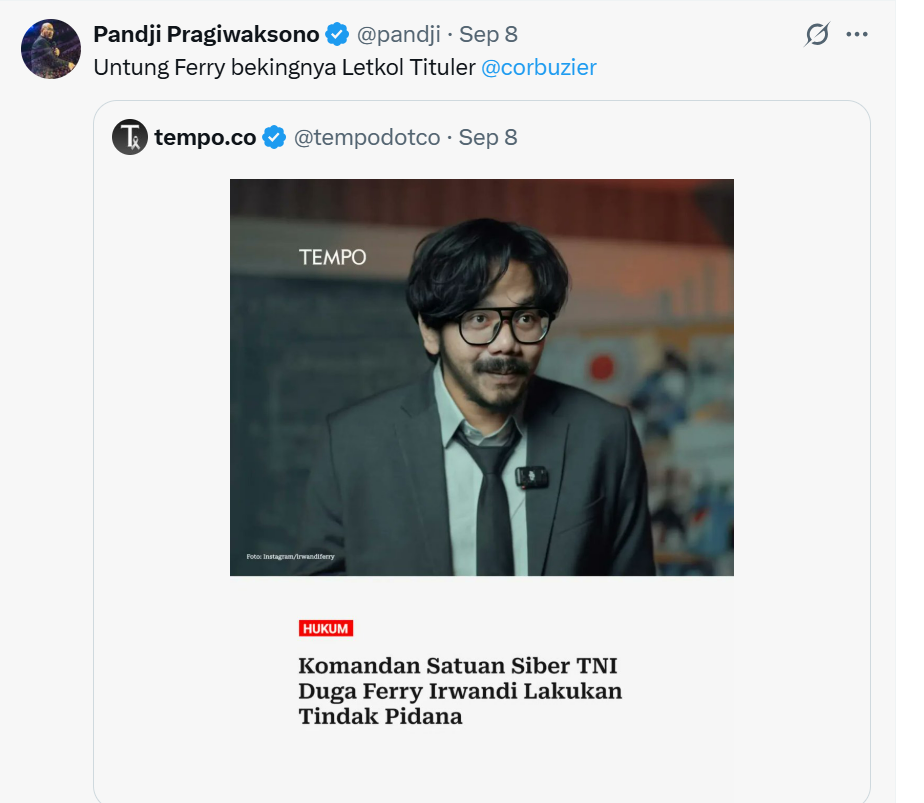 Postingan Pandji (X)